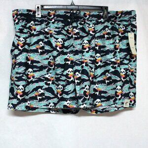 Men's No Boundaries 3XL 48-50 Above The Knee Panda Graphic Swim Shorts
